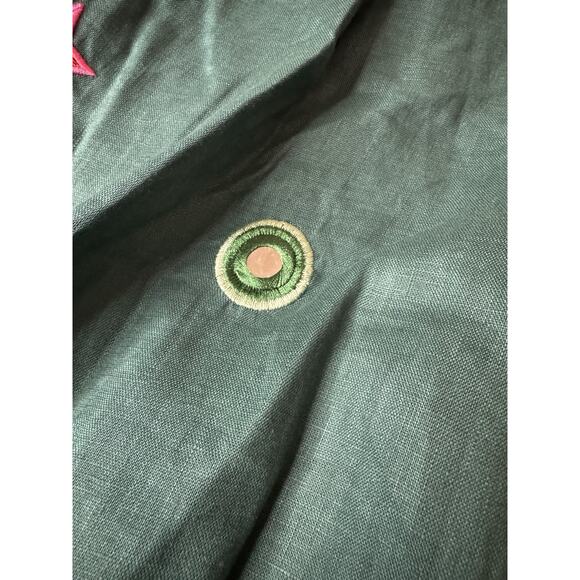 NWT Sz 18 Gorman x Tara Whalley Mirror Green 100% Linen Dress Plus Summer - Picture 12 of 13